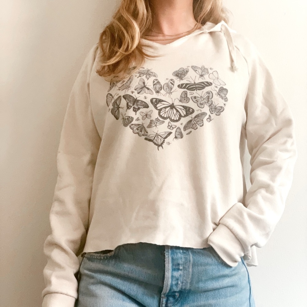 Cropped Butterfly Pullover